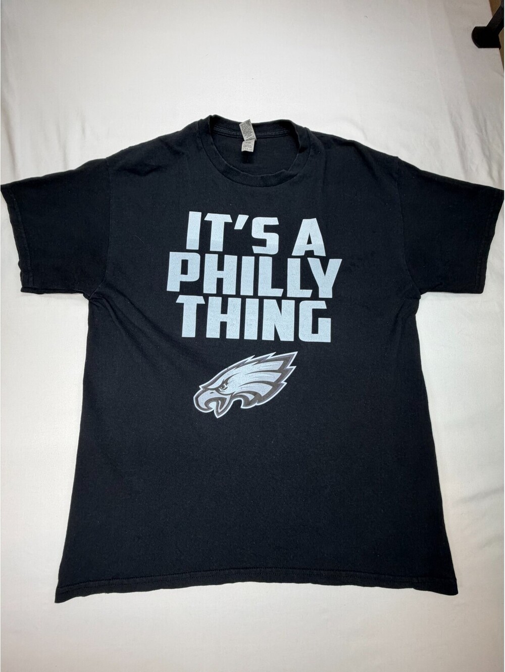 Gildan Men's T Shirt Short Sleeve It's A Philly Thing Heavy Cotton Size L Black